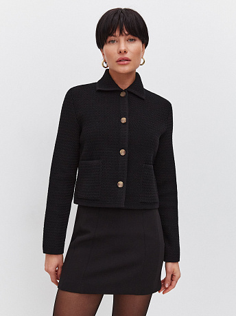 Жакет укороченный с фактурным узором Селена