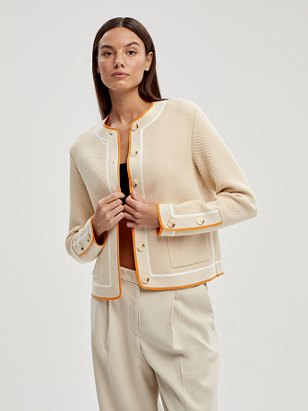 Жакет с акцентной отделкой кантом Майя