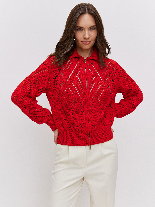 Риччи джемпер (бомбер) трикотажный (красный, 44-46)