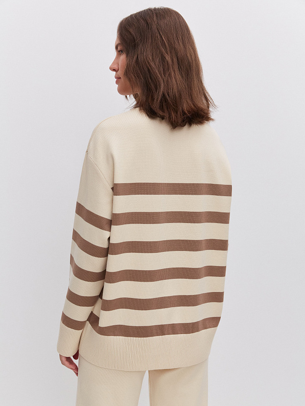 Астрид джемпер трикотажный (кремовый/какао, 44-46)