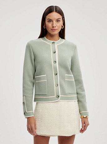 Жакет с акцентной отделкой кантом Майя