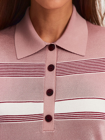 Футболка-поло в полоску Лаура