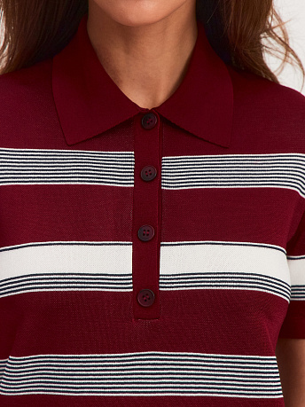 Футболка-поло в полоску Лаура