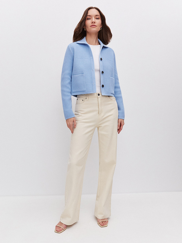 Селена жакет трикотажный (голубой, 46)