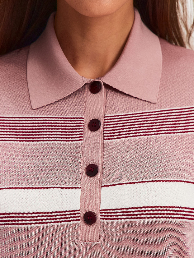 Лаура джемпер (поло) трикотажный (пудровый, 44-46)