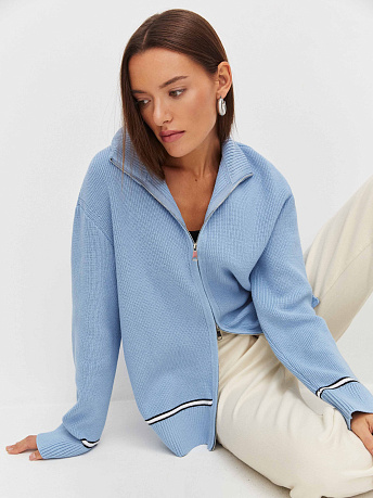 Джемпер из хлопка с акцентной полоской Бельгия