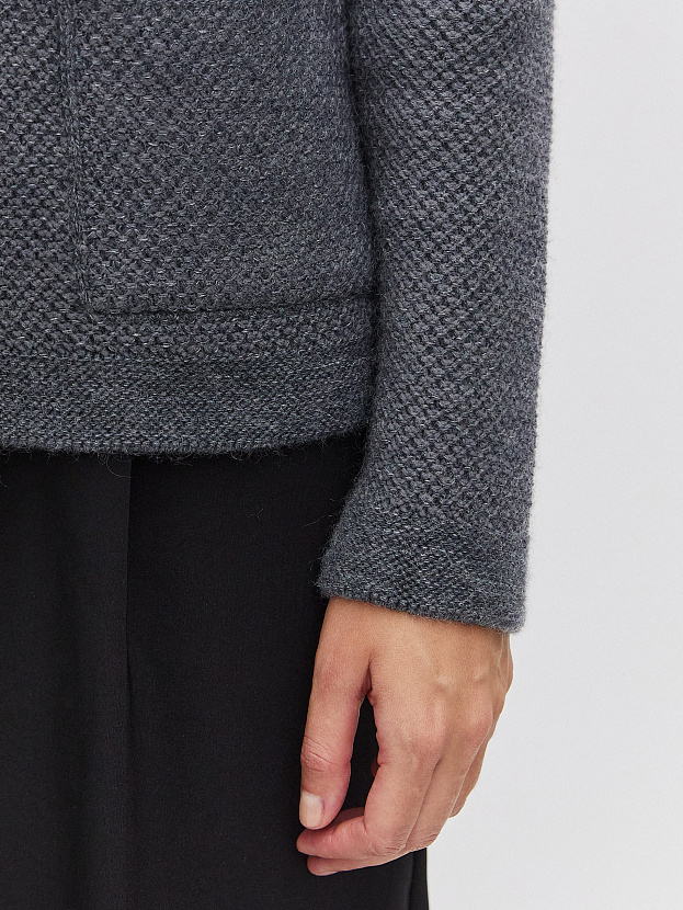 Аника кардиган трикотажный (серый меланж, 44-46)