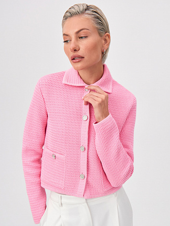 Жакет укороченный с фактурным узором Селена