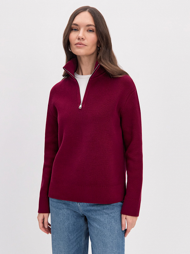 Авилон джемпер трикотажный (вишневый, 44-46)