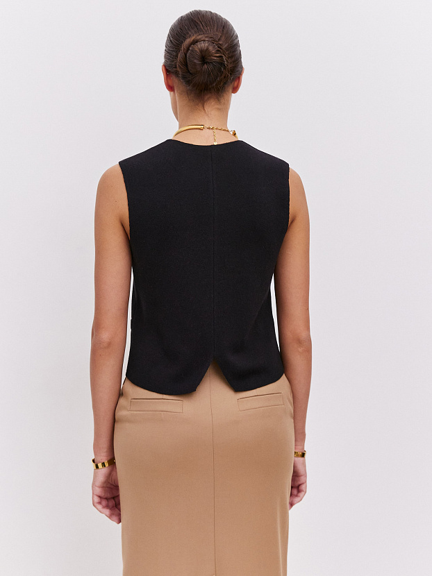 Трейси жилет трикотажный (черный, 44-46)