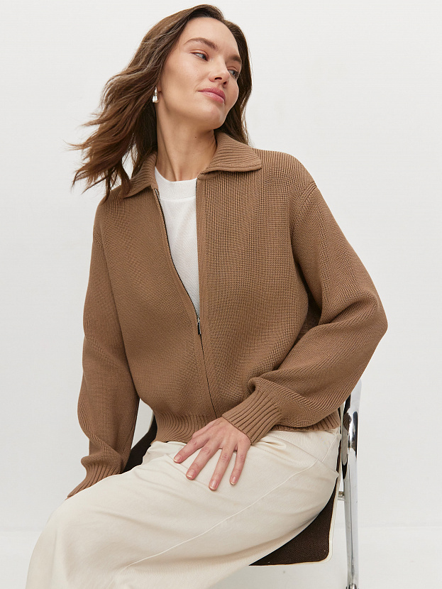 Гранд джемпер (бомбер) трикотажный (какао, 44-46)