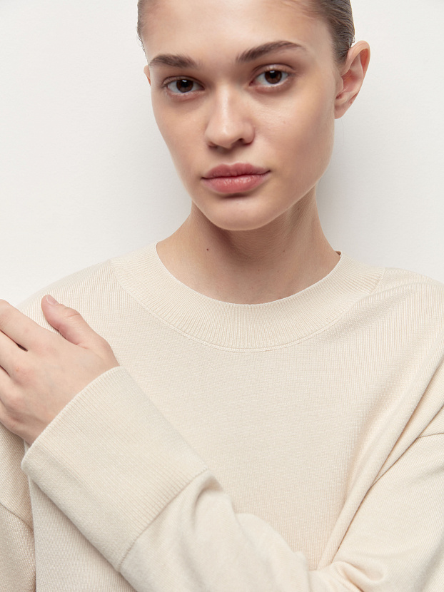 Дания костюм (джемпер+брюки) трикотажный (кремовый, 40-42/164-170)