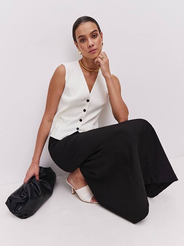 Трейси жилет трикотажный (белый, 44-46)