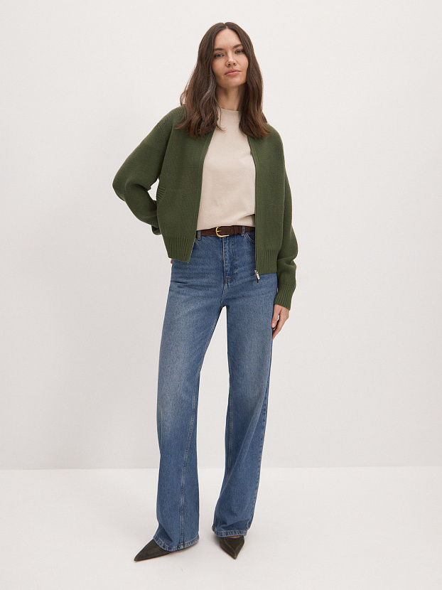 Эльба джемпер (бомбер) трикотажный (зеленый, 44-46)