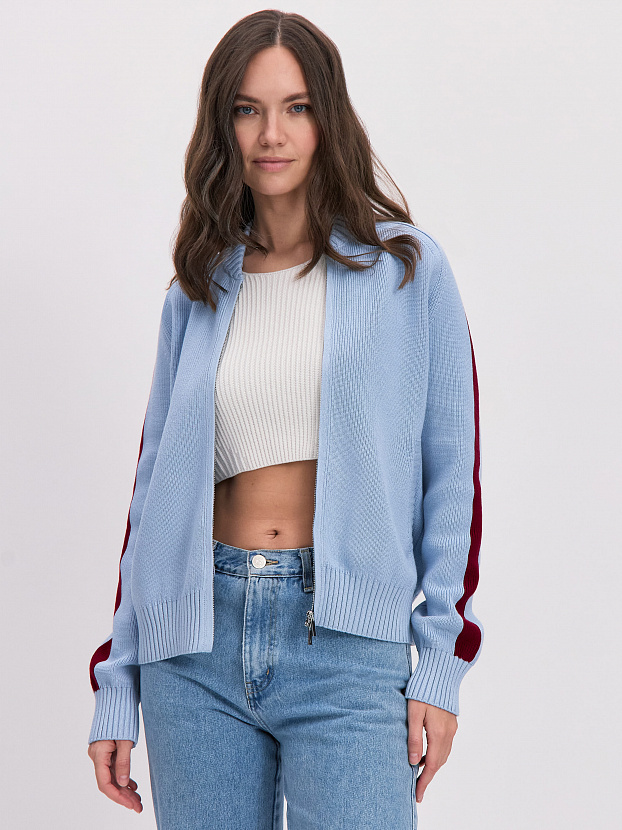 Энджел джемпер (бомбер) трикотажный (голубой, 44-46)