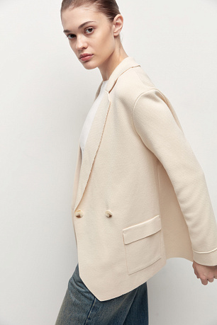 Пиджак двубортный из хлопка Монако