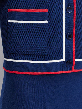 Жакет с акцентной отделкой кантом Майя