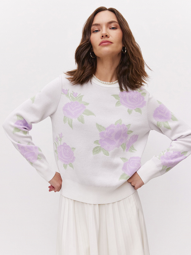 Рози джемпер трикотажный (белый, 44-46)