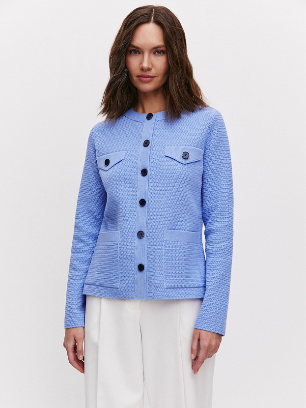 Шарм жакет трикотажный (василек, 46)