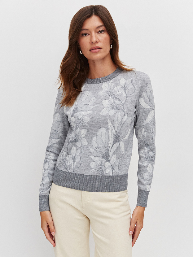 Лилу джемпер трикотажный (серый меланж, 44-46)