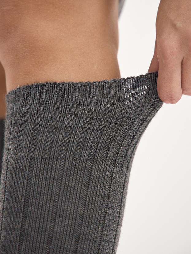 Гольфы трикотажные Степ (т.серый меланж, 36-40)