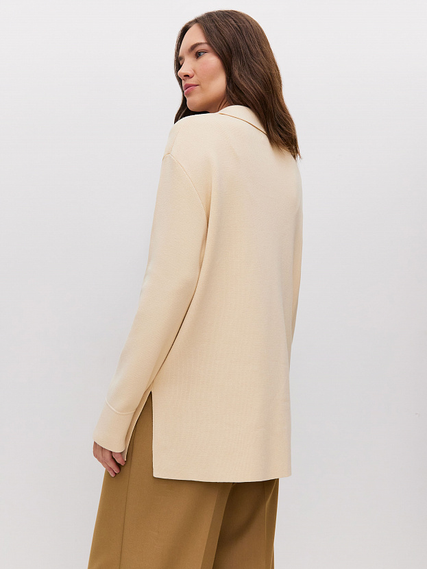 Фрида жакет трикотажный (кремовый, 44-46)