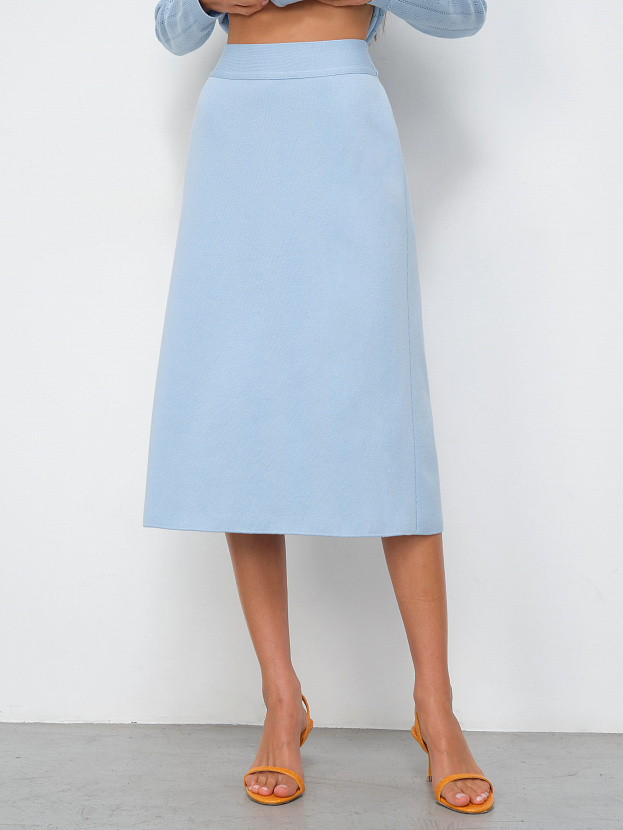 Моне юбка трикотажная (голубой, 46)