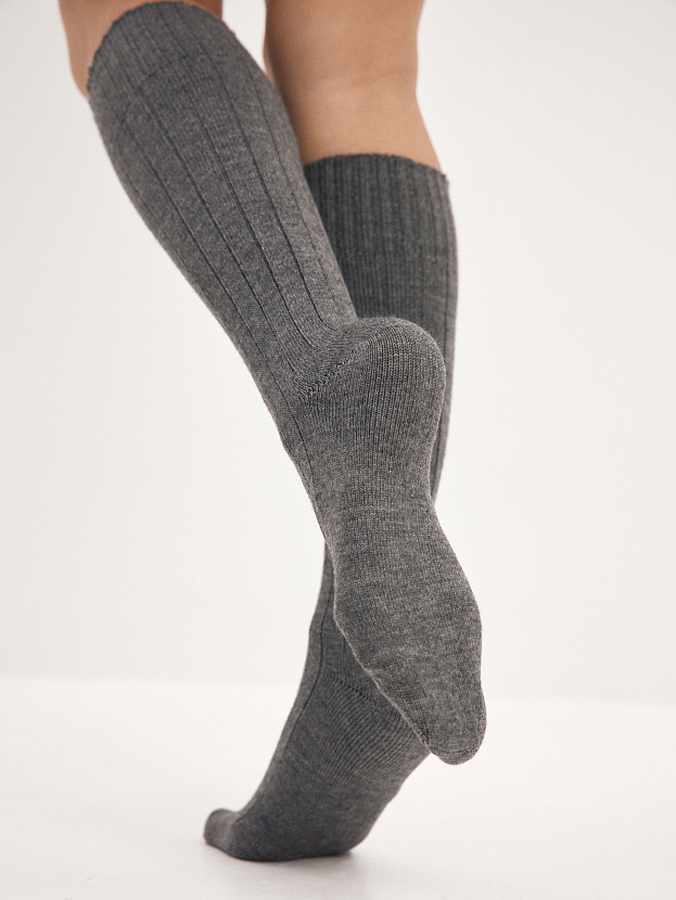 Гольфы трикотажные Степ (т.серый меланж, 36-40)