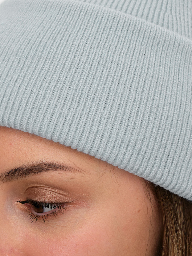 Квартет комплект (шапка+шарф) трикотажный (св.серый, 56-58)