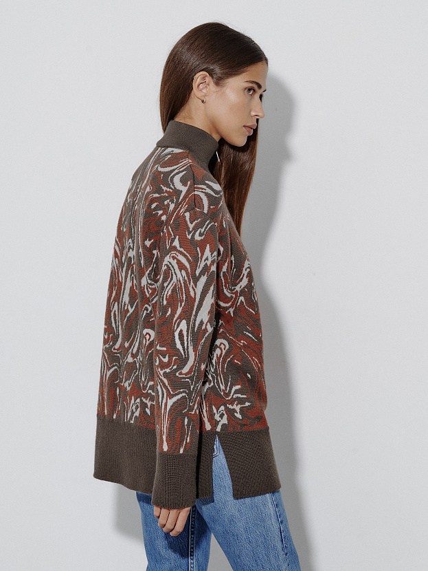 Грация джемпер трикотажный (кофейный, 44-46)