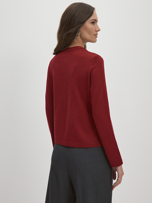 Мята кардиган трикотажный (вишневый, 46)