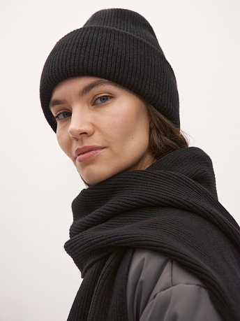 Комплект из шапки и шарфа из шерсти мериноса Ботаника