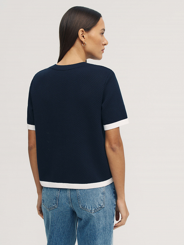 Элмонд джемпер (футболка) трикотажный (т.синий, 44-46)