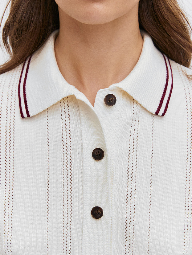 Данте джемпер (футболка) трикотажный (белый/бордовый, 44-46)