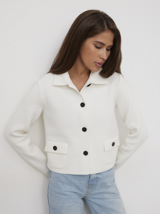 Лацио жакет трикотажный (молочный, 44-46)
