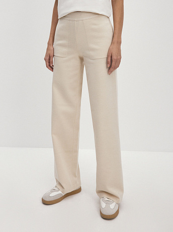 Брюки из шерсти мериноса с карманами Фуджи