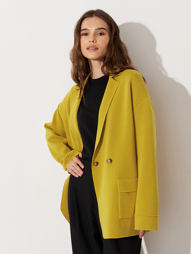 Фарго пиджак трикотажный (охра, 44-46)