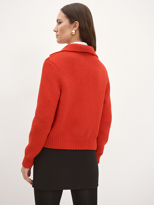 Клауди кардиган трикотажный (красный, 44-46)