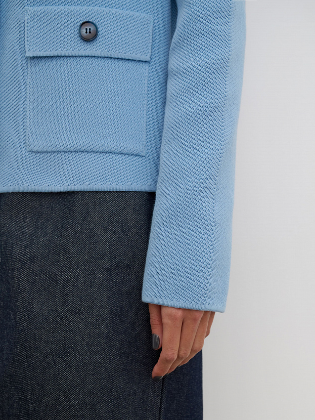 Марсо жакет трикотажный (голубой, 46)