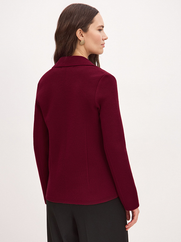 Имбирь жакет трикотажный (вишневый, 46)