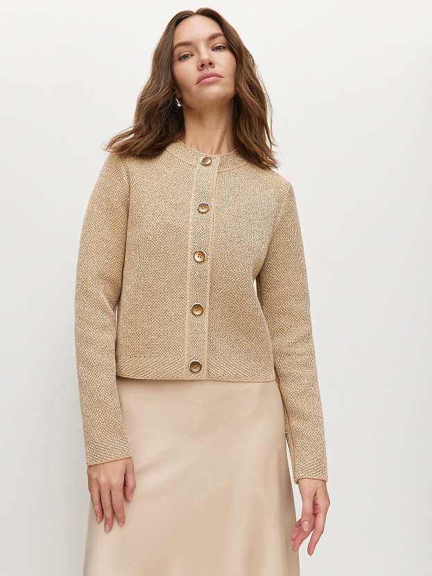 Антарес жакет трикотажный (песочный, 44-46)