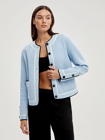 Жакет с акцентной отделкой кантом Майя