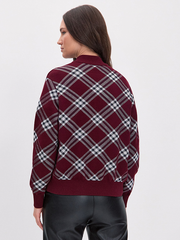 Пандора кардиган (бомбер) трикотажный (бордо, 44-46)