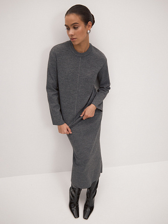 Джемпер из шерсти мериноса и вискозы Меридиан