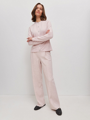 Брюки из шерсти мериноса с защипами Арно