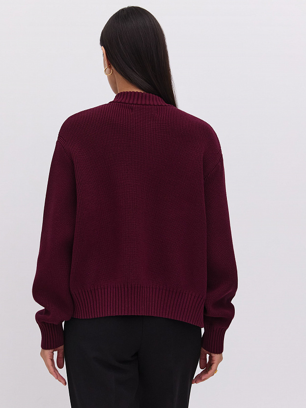 Честер джемпер (бомбер) трикотажный (бордо, 44-46)