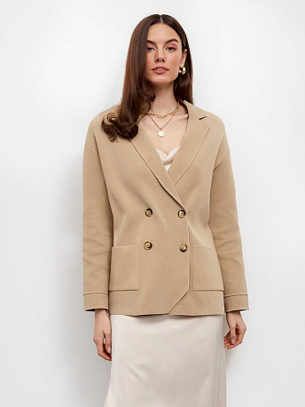 Пиджак двубортный из хлопка Монако