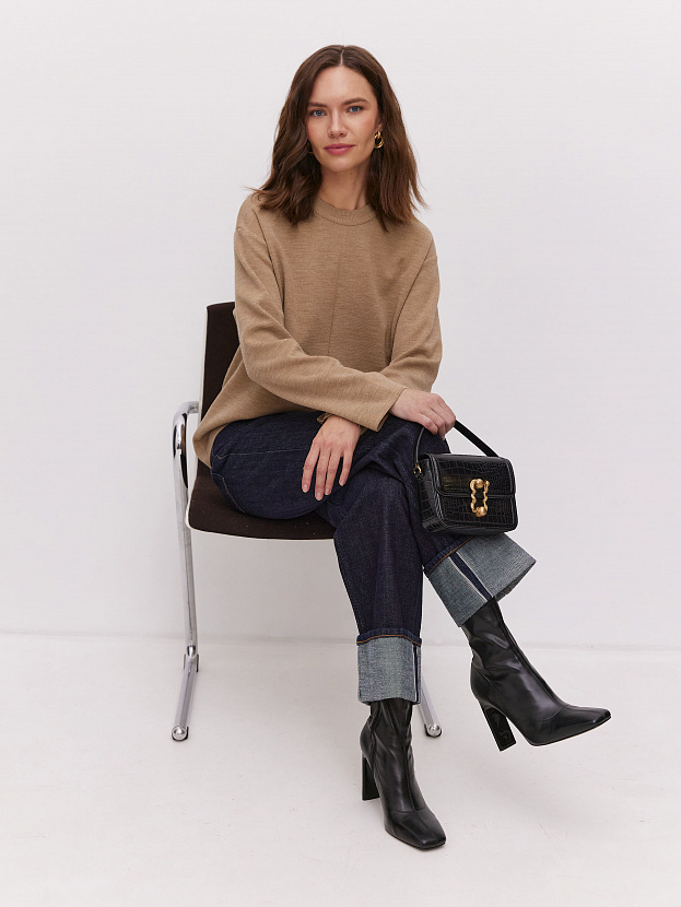 Меридиан джемпер трикотажный (бежевый меланж, 44-46)