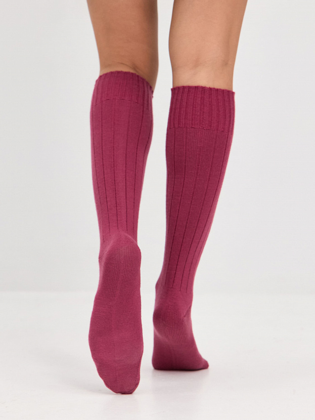 Гольфы трикотажные Степ (брусника, 36-40)