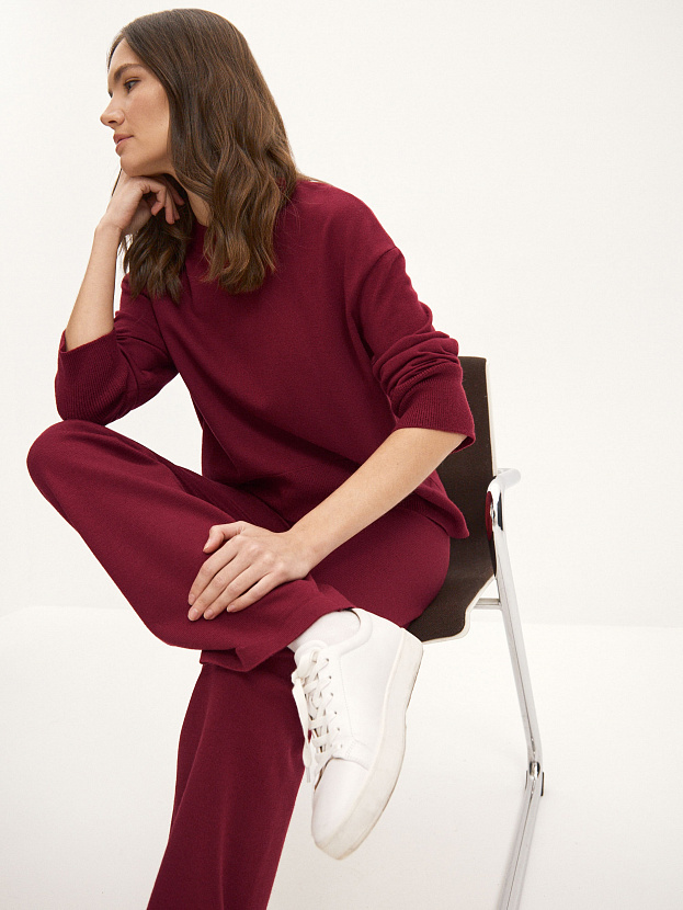 Дания костюм (джемпер+брюки) трикотажный (вишневый, 40-42/164-170)